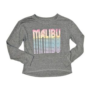 JUSTICE Girl's Grey Graphic Long Sleeve Shirt